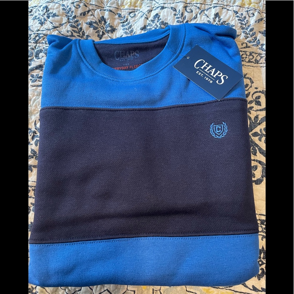 Chaps Men Color Block Sweatshirt NWT
